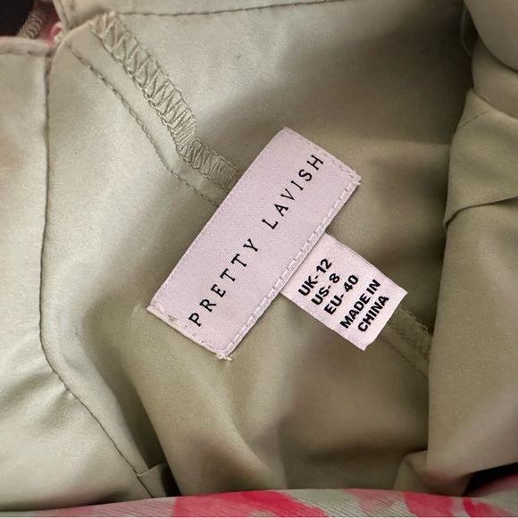 Pretty Lavish Long Sleeve Ruffle Maxi Dress - Mixed Floral, Size 8 - Picture 8 of 8